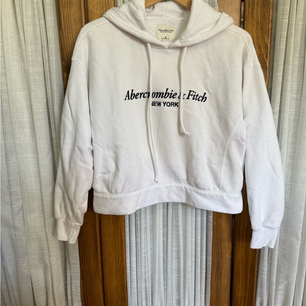 Abercrombie & Fitch White Hoodie szM - Picture 2 of 7
